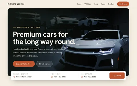 Premium theme — live Glovebox Site demo